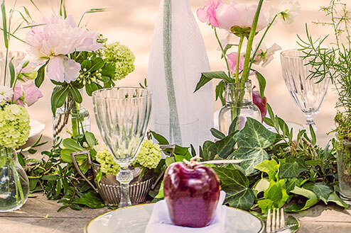 décorataion table mariage couverts